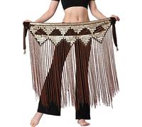 SEAUR Danse du Ventre Ceinture Belly Danse Ceinture de Danse Orientale à Paillettes Filles Jupe de Danse Ventre Franges Latine Samba
