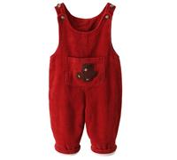 SEAUR Enfants Filles GarçOns Filles CôTelé Dungarees Workload Pantalons Sans Manches Enfant Body Pantalons Body Pantalons Rouge Bear 18 Mois