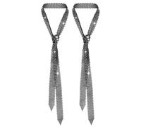 SEAUR Ensemble de Cravate, Écharpe et Ceinture à Stras pour Femmes - Cravate de Cou Élégante et Scintillante pour Unisexe, Accessoire Mince Multifonctionnel pour Festival Rave Y2K, Bal de Promo, Boîte