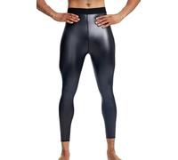 SEAUR Hommes Pantalon en Faux Cuir Casual Stretch PU Cuir Leggings Sexy Stretch Biker Pantalon Élastique Biker Pantalon Jeans en Cuir pour Nightclub Bar, Noir translucide, XXXL