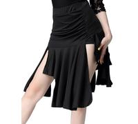 SEAUR Jupe à Franges de Latine pour Femme Danse du Ventre Dame Vêtement de Danse Latine Fille Tango Rumba Samba L