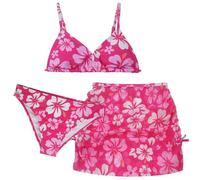 SEAUR Maillot de Bain Fille 8-16 Ans Swimsuit Set Girl 3 PCS Bikini Ensemble Natation Plage Été Haut+Bas+Jupe Ados Fille 160