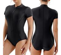 SEAUR Maillot de Surf Femme 1 Pièce UPF 50+ Rashguard Dame Maillot de Bain Une Pièce Femme pour Natation Plage 40-42
