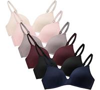 SEAUR Soutien-Gorge 6 Pièces Filles Brassière avec Coussinets de Poitrine sans Armature sans Trace Bustier Bretelles Réglables Style 2 32/70 AB