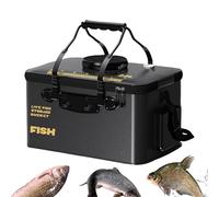 Seaux de pêche - Porte-appâts Pliable avec Couvercle, glacière Portable | Sac fourre-Tout Pliable, boîte de Rangement extérieure légère pour leurres, Vivier pour Outils de pêche en Camping