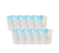 Seaux en plastique pour boissons de 950 ml avec couvercles et poignées en forme de flocon de neige, pour cocktails, biscuits, boissons, collations, fête d'été à la piscine, fête et fournitures KzW844