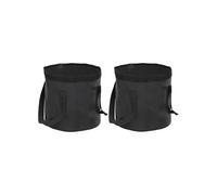 Seaux pliables 2 pcs noir 20 L PVC