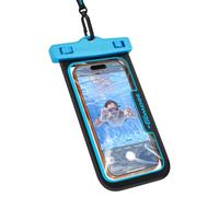 SEAWAG Next Pochette Étanche Smartphone, Sac Étanche IPX8 pour iPhone 16 15 14 & Samsung Galaxy S25 - Écran Tactile, Tour de Cou, Plage Piscine Plongée, Bleu/Noir, Lot de 1