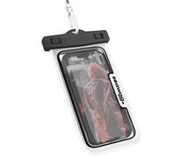 SEAWAG Pochette Etanche pour Smartphone Taille IPX8 Universelle - Plongée, Piscine, Plage, Kayak - Blanc/Noir, Lot de 1