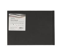 SEAWHITE 32717 - Black Cloth carnet de croquis, carnet de notes, Sketch Book, 140 g/m² papier universel adapté aux supports secs et humides comme le crayon, le marqueur, l'encre ou l'aquarelle