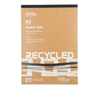 SEAWHITE 32985 - Bloc CupCycling, bloc de croquis au format A3 avec 50 feuilles de papier blanc de haute qualité