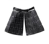 SEAYACK Armure De Taille En Faux Cuir Médiéval Costume De Cosplay D'halloween Double Face Cuisse Mercenaire Et Chevaliers Jupe Armures Double Face Taille