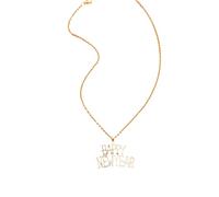 SEAYACK Collier avec pendentif « Happy New Year » - Boucles d'oreilles tendance en métal - Chaîne de clavicule - Bijoux ras du cou, Earrings, Métal