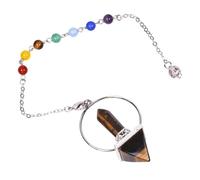 SEAYACK Collier ras du cou avec pendentif pyramide hexagonale en pierre de cristal naturel chaîne de clavicule longueur réglable, Pierre