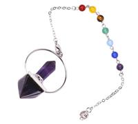 SEAYACK Collier ras du cou avec pendentif pyramide hexagonale en pierre de cristal naturel chaîne de clavicule longueur réglable, Pierre