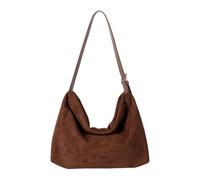 SEAYACK Elegant Suedes Bag For Women Generous Size Everyday Essential Two Way Carry Practical Shoulder Bag Casual Office Use Lightweight Suedes Handbag