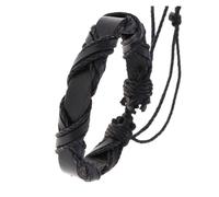 SEAYACK Handcraft Twining Designs Bracelet en cuir synthétique robuste pour homme et femme Cadeau spécial Tenue décontractée Noir Marron, cortex