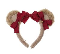 SEAYACK Serre-tête oreilles d'ours avec nœud décoratif en peluche - Accessoires de costume pour enfant et adulte - Cosplay