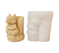 SEAYACK Squirrel Shape Silicone Candle Mold Food Grade Baking Mould for Making Candle Soap Chocolate and Epoxy Resin Squirrel Mold
