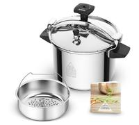 SEB Authentique Cocotte-minute inox, Autocuiseur 9 L, Induction, Sécurité 5 points, Fabriqué en France P0534900