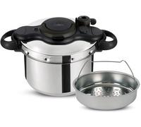 SEB Cocotte-Minute 6 L, Induction, Autocuiseur acier inoxydable, Cuisson saine, Sécurité optimale, ClipsoMinut' Easy P4620768