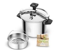 SEB - Cocotte-minute Authentique - Cuiseur vapeur rapide - 9 L | Cuiseur vapeur rapide pour 7 à 10 personnes - Préserve les nutriments - Fabrication française - Système de sécurité intégré