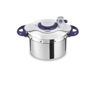 SEB - Cocotte-minute Clipsominut Perfect Autocuiseur itres Violet - 6 L | Cuisson rapide jusqu'à 2 fois plus vite - Ouverture une main - Minuteur intelligent - Compatible induction