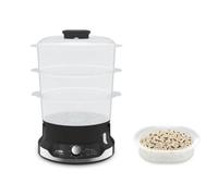 SEB Cuiseur vapeur Ultracompact, 9L, 3 bols emplilables + bol à riz, VC204800