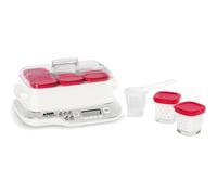 SEB Yaourtière Multi Délices Express YG660100 – 600 W, 6 pots 140 ml, blanc/rouge