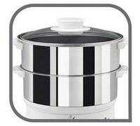 Tefal VC1451 cuiseur vapeur 2 Nombre de paniers Pose libre 900 W Blanc, Acier inoxydable
