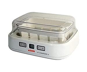 Seb YG500100 Yaourtière Duetto 8 Pots de Yaourt Inclus Fromage Blanc Programmable Écran LCD Minuteur 30W Blanc