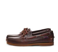 Sebago Docksides Portland Waxed, Boat Shoe Homme, Brown-Honey, 45 EU
