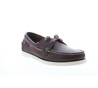 Sebago Docksides Portland Waxed chaussures bateau pour hommes en cuir brown