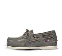 Chaussures bateaux Sebago Docksides Portland Dark Grey Homme - Cuir - Lacets carrés - Cousues main 40
