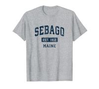 Sebago Maine ME Vintage Sports Established Navy T-Shirt