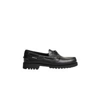 Sebago - Mocassins Ranger en cuir ciré - Femme - Chaussures - Noir - Taille: 38 EU