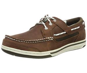Sebago Triton Three Eyelets NBK, Chaussures bateau Homme, Brown-DkBrown, 44 EU