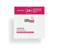 Sebamed Crème pour le visage à la vitamine E 75 ml - Crème hydratante pour le visage - Aide à retenir l'humidité - Protection contre les rayons UV + vieillissement prématuré de la peau - Hydrate