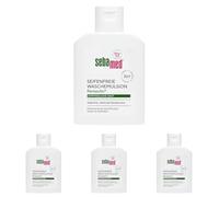 Sebamed Émulsion de lavage sans savon 50 ml, format de voyage pratique pour les déplacements, nettoyage sans savon pour les peaux sensibles, renforce la barrière cutanée, convient pour le nettoyage