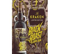 Sebary Plaque en métal vintage Kraken noir avec inscription « Coffee Rum » pour garage, bar, restaurant, club - 20,3 x 30,5 cm