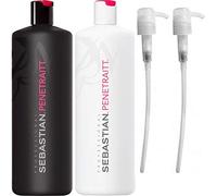 SEBASTIAN PROFESSIONAL PENETRAITT SHAMPOO 1000ML & CONDITIONER 1000ML + PUMPS
