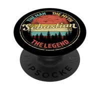 Sebastian The Man The Myth The Legend Men Nom personnalisé PopSockets PopGrip Adhésif