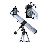 Seben 76/900 EQ-2 - Télescope réflecteur pour l'astronomie, y Compris Adaptateur pour Smartphone, Monture, Jeu de filtres pour oculaires