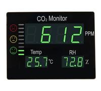 Seben HT-2008 Appareil de Mesure de CO2 avec feu de Circulation dans l'air intérieur Affichage LED XL de l'humidité et de la température