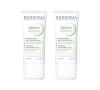 Sébium Sensitive - Soin Visage Apaisant et Hydratant - Réduit Boutons, Rougeurs et Sensation de Tiraillement - Peaux Sensibles à Tendance Acnéique - Haute Tolérance, Non Comédogène - Lot de 2x30mL