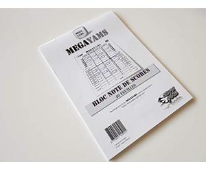 Sebjyn Games Bloc Note de Scores pour Jeu Mega Yams - Grand Format A4-40 Feuilles