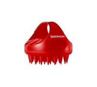 Seboradin Brosse Massage Cuir Chevelu - Masseur Pousse Cheveux - en Silicone - Propreté et Relaxation - Humide et Sec Rouge