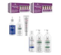SEBORADIN Maria Set Blue - 2x Ampoules Oily Hair - Sérum et Shampooing Antipelliculaire - Pure Balance Après-Shampooing Shampooing et Sérum - Gommage Cuir Chevelu
