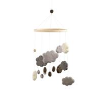 Sebra - Mobile - Carillon à vent - Nuages - Coton - Ø 22 cm - Hauteur 57 cm