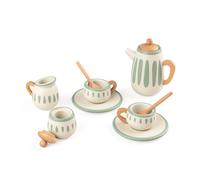 Sebra - Service à thé en bois Blanc et Sauge